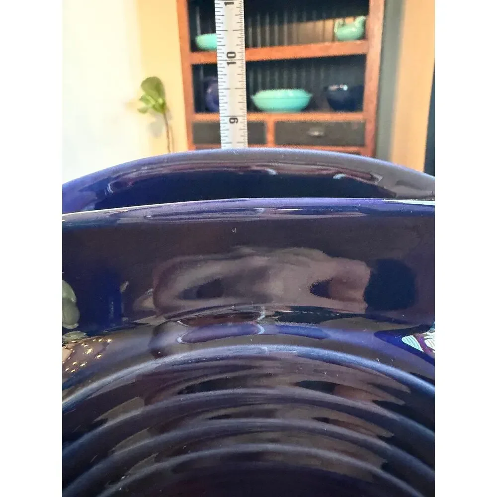 Fiesta Millennium II Cobalt Disc Vase Pitcher HLC USA Commemorative